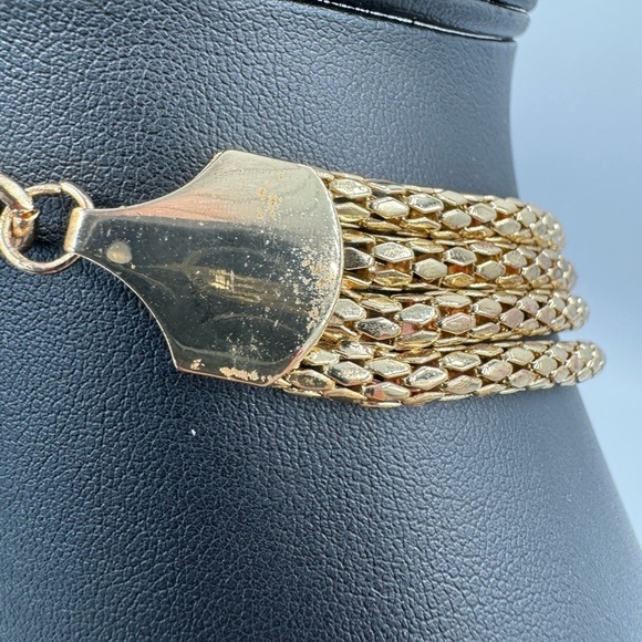 Knotted Gold Tone necklace, clasp with an extender - Picture 6 of 7